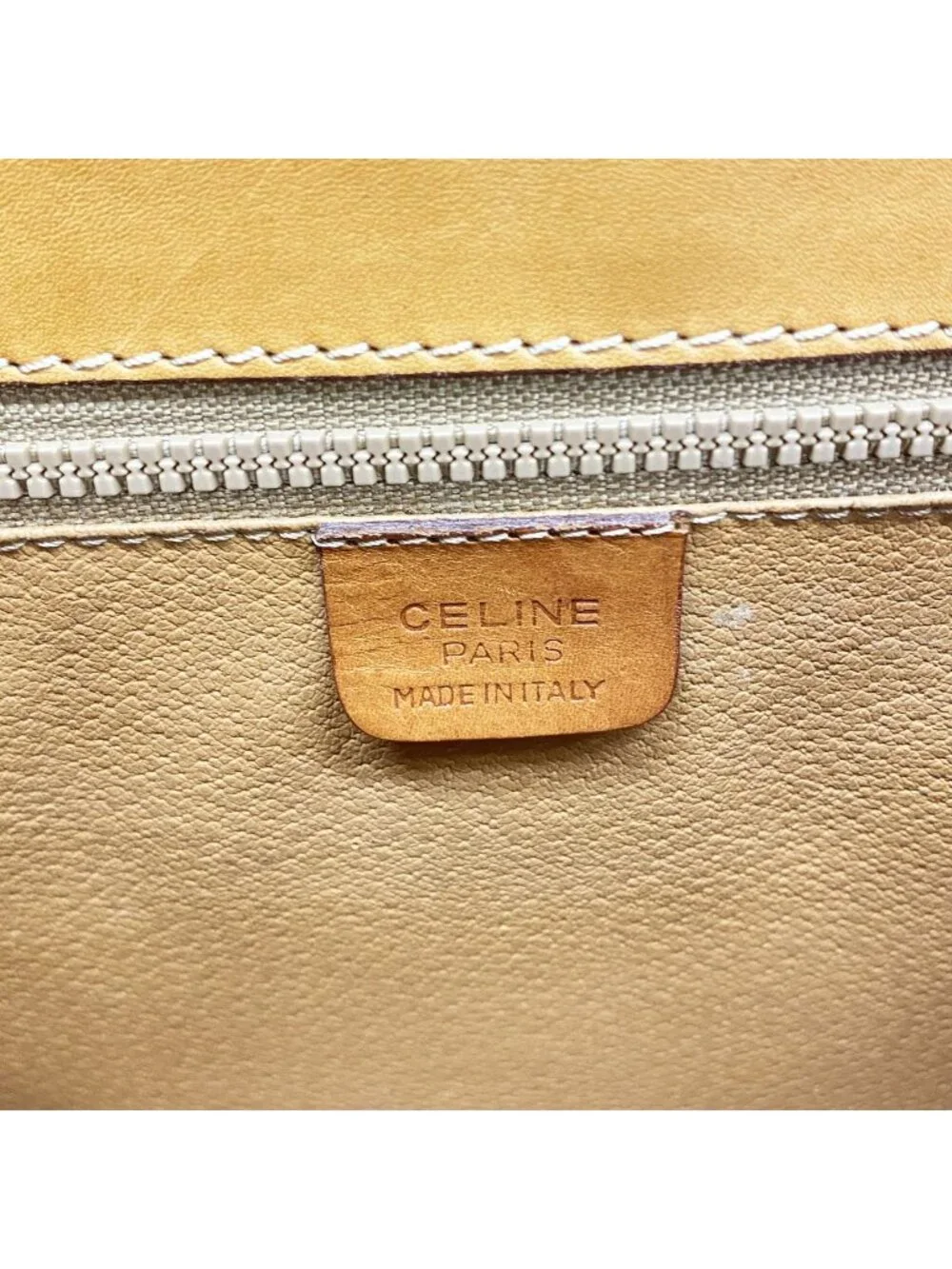 Celine Shoulder Bag Macadam Brown Gold